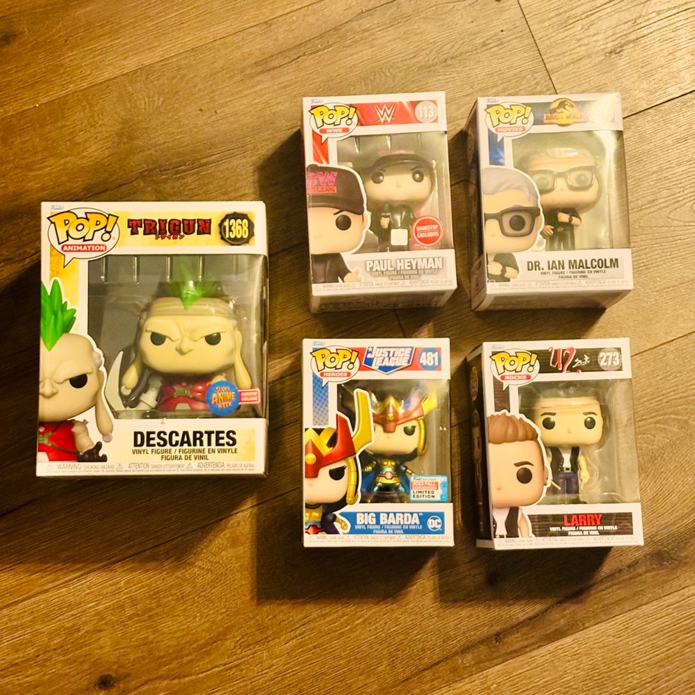 5 piece Funko Pop collection